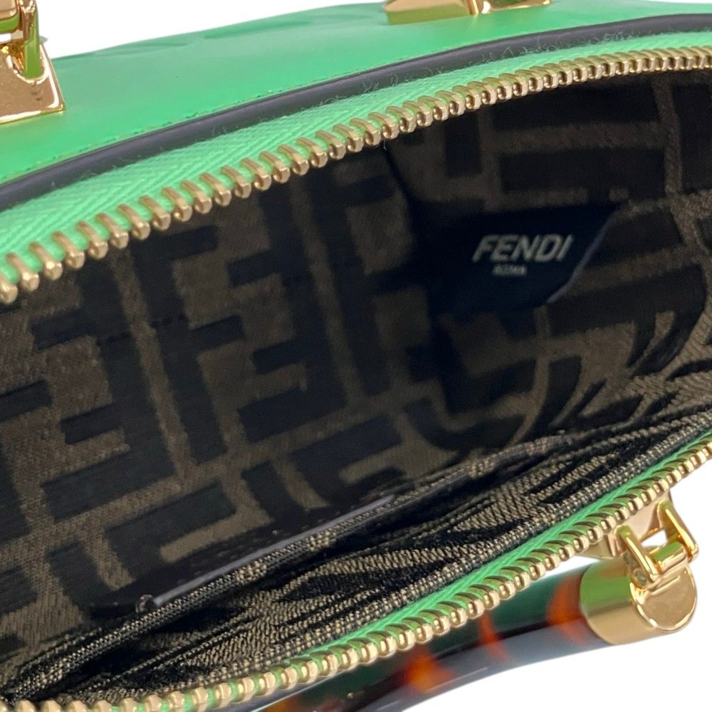 Fendi by the Way Mini Tortoiseshell 2-Way Shoulder Bag Light Green — view 5