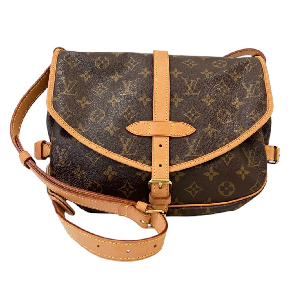 Louis Vuitton Saumur 30 Monogram Shoulder Bag Brown — view 3