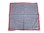 Hermes Scarf Carre 45 Gray Red Silk 100% Petit Horse Riding