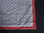 Hermes Scarf Carre 45 Gray Red Silk 100% Petit Horse Riding — view 3