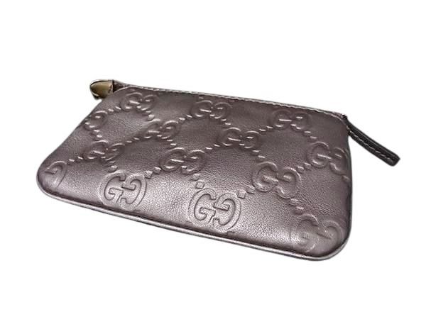 Gucci Coin Purse Guccissima Light Metallic Purple Leather Gold — view 2
