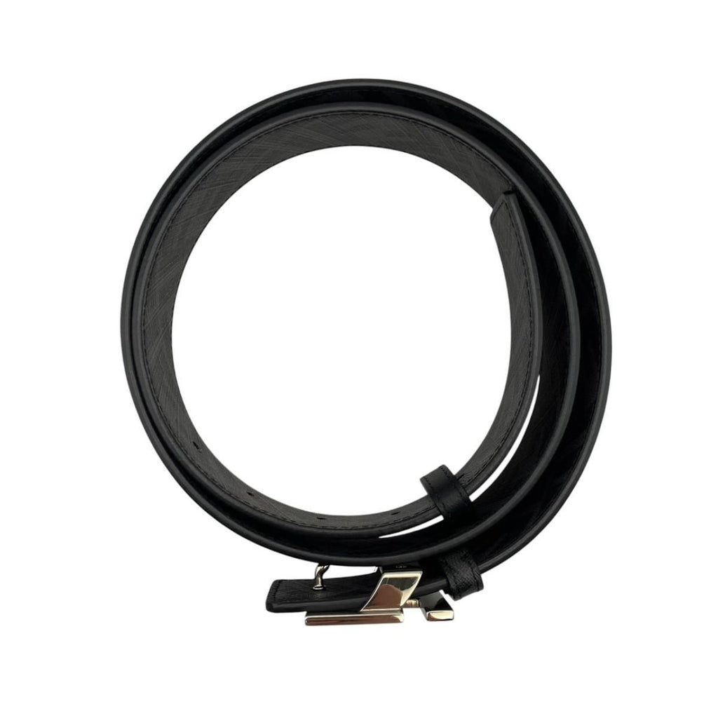 Fendi Belt FF Square Reversible Black Gray Leather Silver — view 3