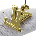 Louis Vuitton Earrings Metal Rhinestone LV Gold — view 8