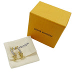 Louis Vuitton Earrings Metal Rhinestone Hoop LV Iconic Gold — view 8