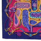 Hermes Carre 90 Festival Silk Scarf Navy Multicolor — view 5