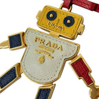 Prada Robot Charm Key Holder Key Ring Multicolor — view 3