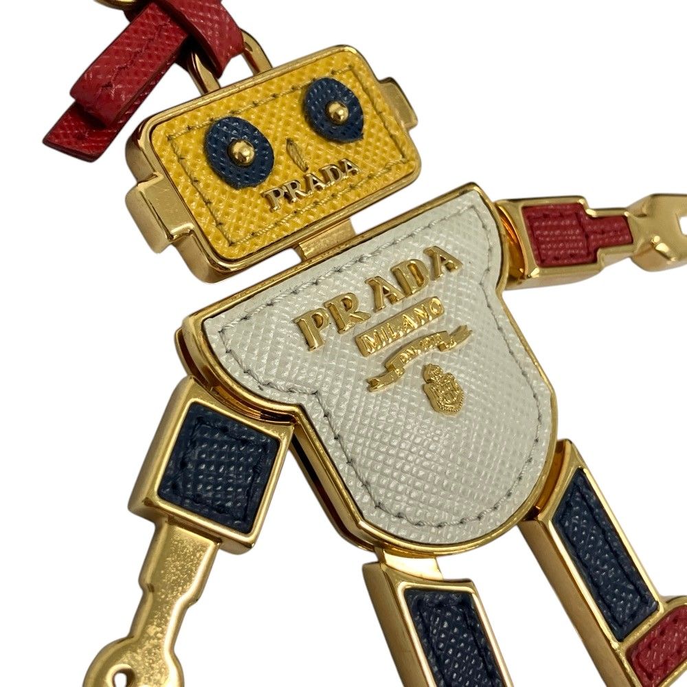 Prada Robot Charm Key Holder Key Ring Multicolor — view 4