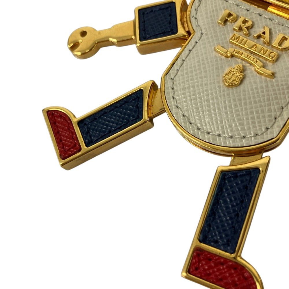 Prada Robot Charm Key Holder Key Ring Multicolor — view 5