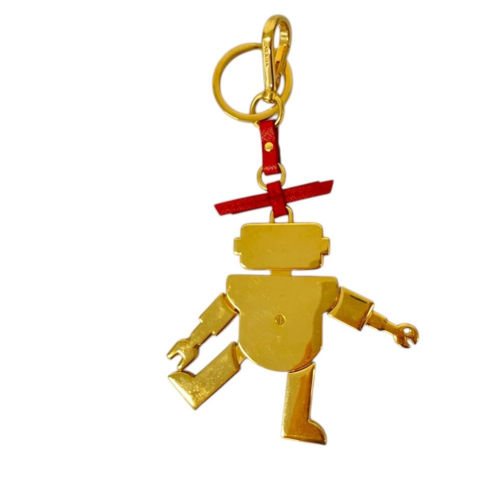 Prada Robot Charm Key Holder Key Ring Multicolor — view 2