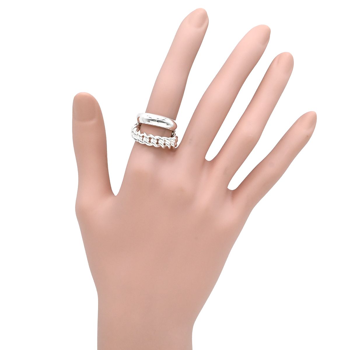 Hermes Ring Boucles Sellier Inflexible 925 Sterling Silver 51 Harness Motif — view 5