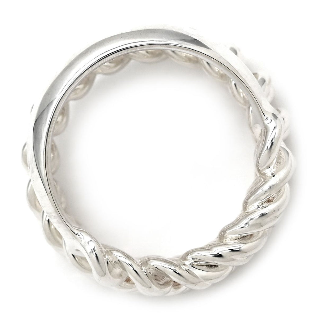 Hermes Ring Boucles Sellier Inflexible 925 Sterling Silver 51 Harness Motif — view 2