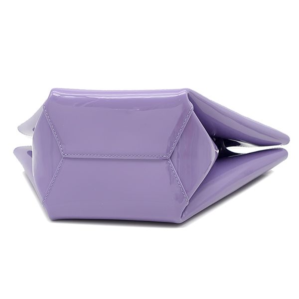 Bottega Veneta Handbag Doll Patent Leather Lavender Matte Silver Purple — view 3