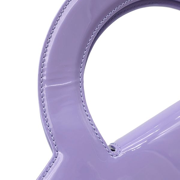 Bottega Veneta Handbag Doll Patent Leather Lavender Matte Silver Purple — view 8