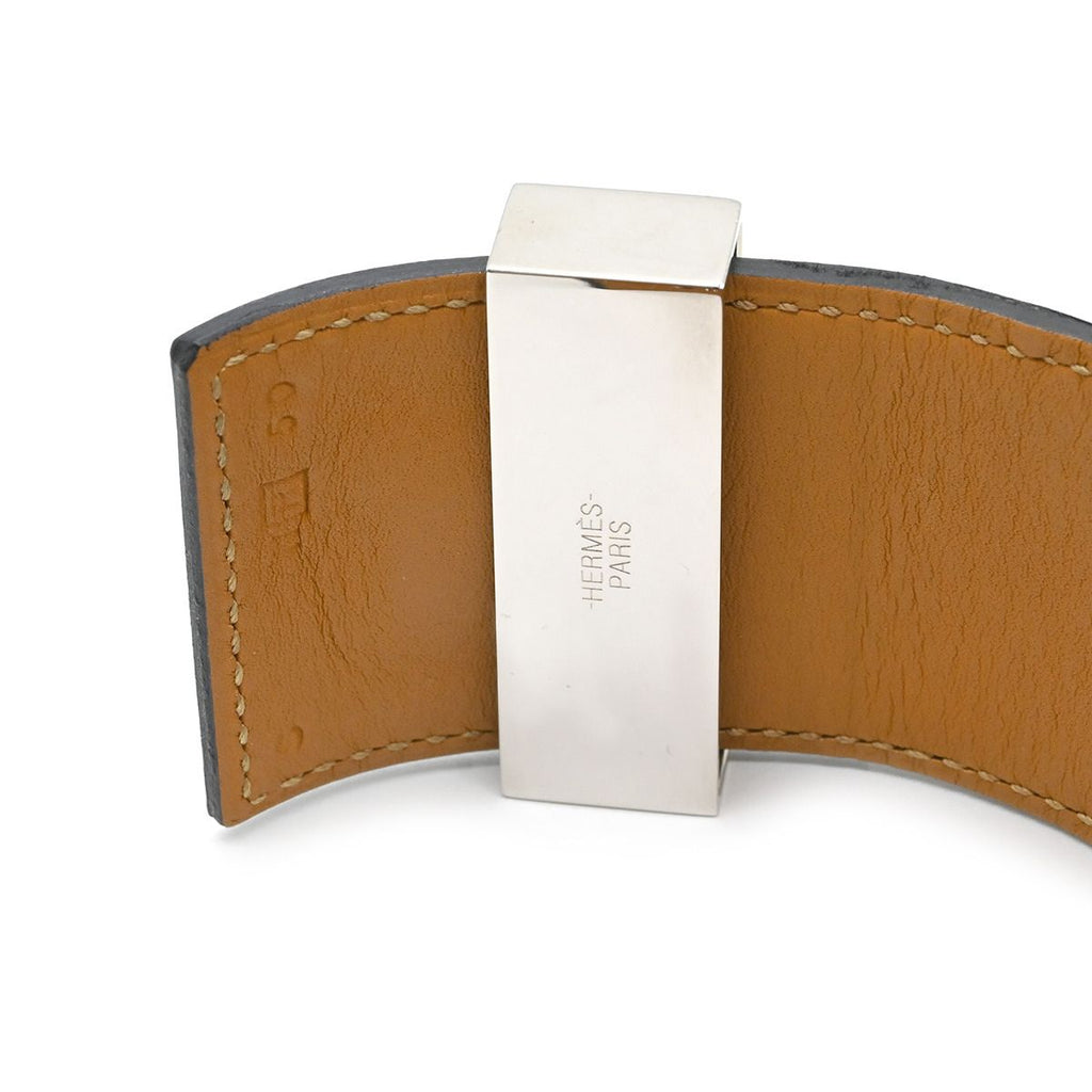 Hermes Bracelet Collier de Chien Swift Black Silver S Studded Cowhide — view 6