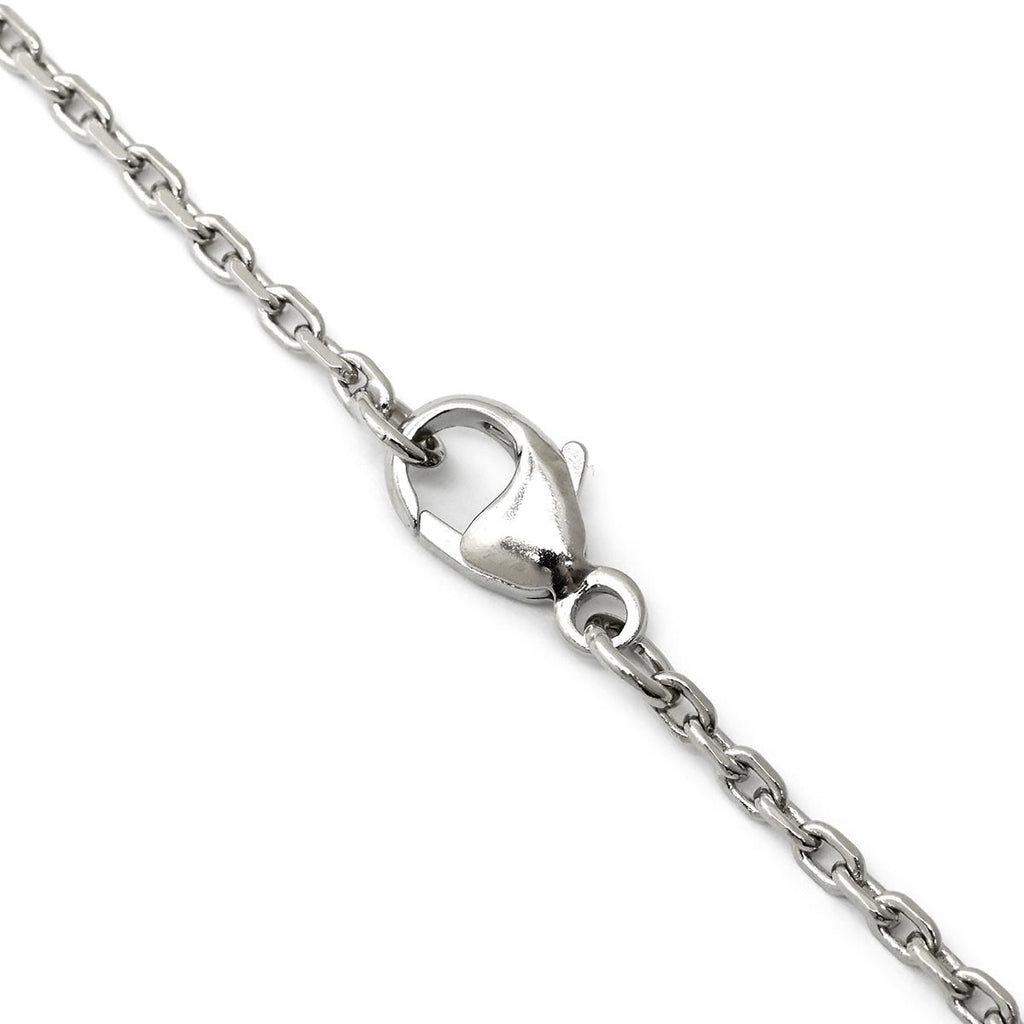 Hermes Necklace Pop H Mini Pendant Metal Lacquer Black Silver H Motif — view 3