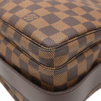 Louis Vuitton Shoulder Bag Naviglio Damier Canvas Ebene Gold Brown — view 4