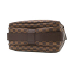 Louis Vuitton Shoulder Bag Naviglio Damier Canvas Ebene Gold Brown — view 3