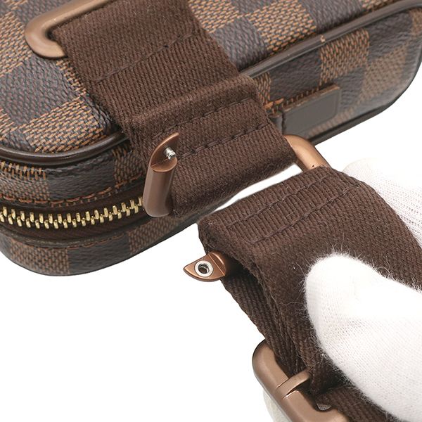Louis Vuitton Waist Bag Brooklyn Damier Canvas Ebene Gold Brown — view 7