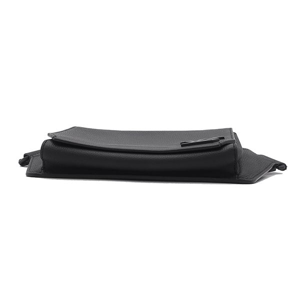 Louis Vuitton Belt Bag Take Off Sling Gray Leather Black Waist Back — view 3