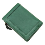 Gucci Trifold Wallet Bamboo Medium Leather Green Gold Double G Compact Coin — view 2