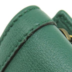 Gucci Trifold Wallet Bamboo Medium Leather Green Gold Double G Compact Coin — view 5