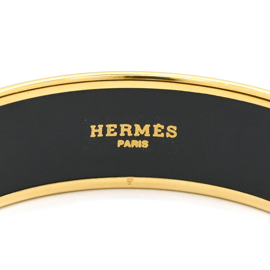 Hermes Bangle Enamel GM Shell Motif Cloisonne Red Multicolor Gold Sea Creatures — view 6