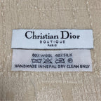Dior Wool Silk Cannage Jacquard Scarf Light Beige — view 3
