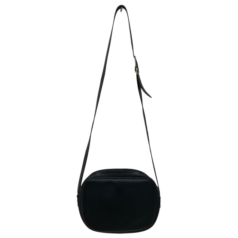 Dior Vintage Honeycomb Logo Shoulder Bag Black — view 4