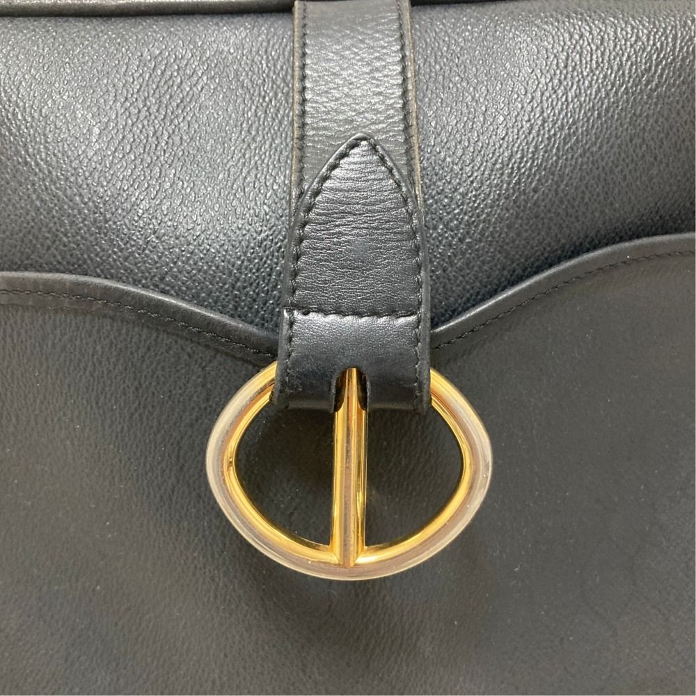 Dior Vintage Honeycomb Logo Shoulder Bag Black — view 8