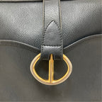 Dior Vintage Honeycomb Logo Shoulder Bag Black — view 8