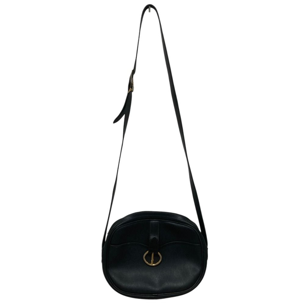 Dior Vintage Honeycomb Logo Shoulder Bag Black — view 2