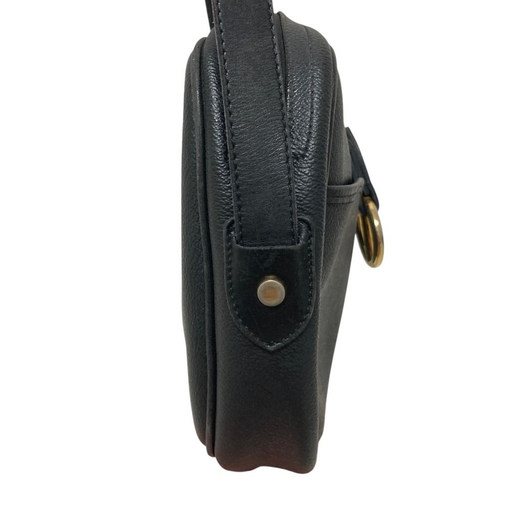 Dior Vintage Honeycomb Logo Shoulder Bag Black — view 5