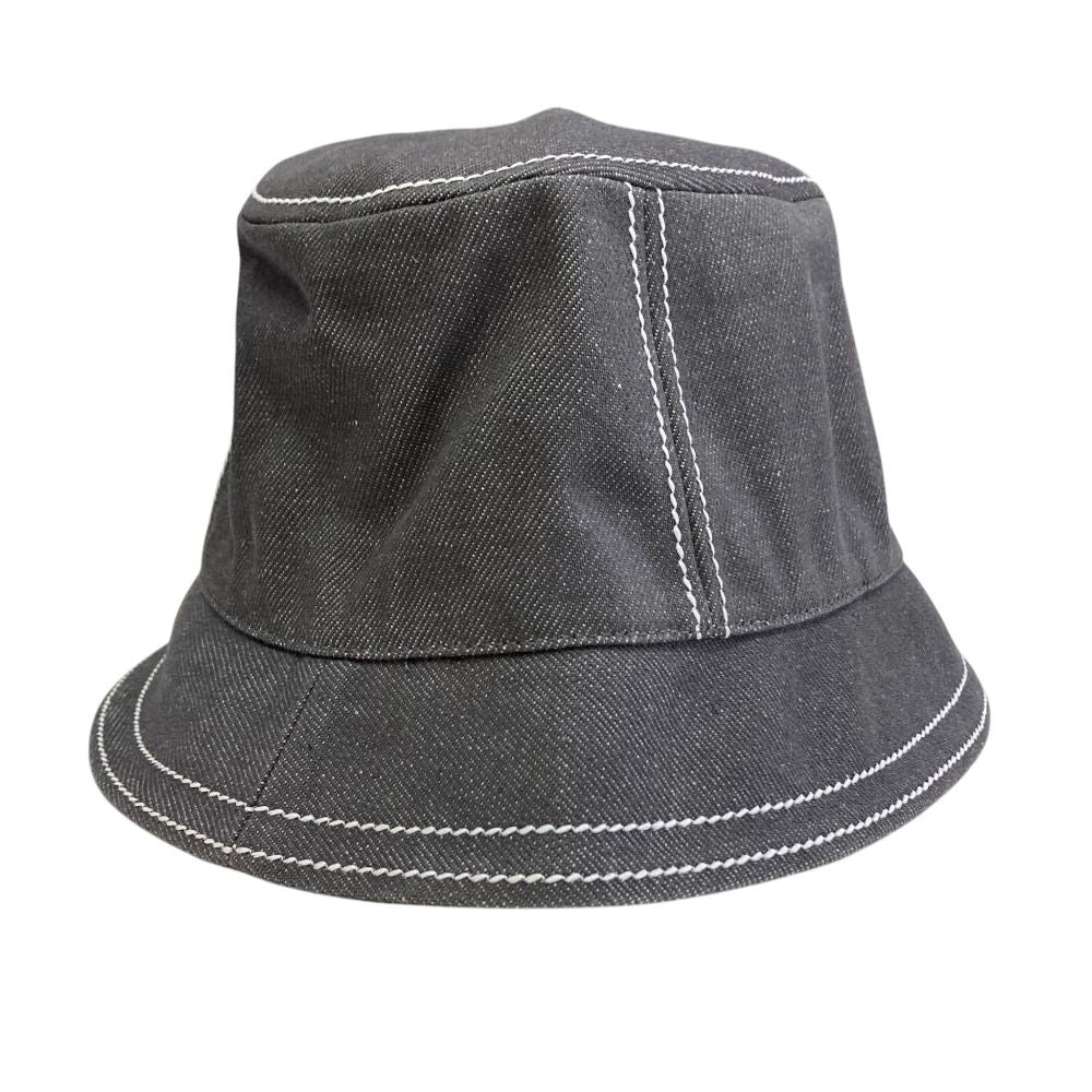 Hermes Calvi Bucket Hat Sellier Buttons Gray Spring Summer Fall Winter — view 4
