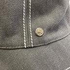 Hermes Calvi Bucket Hat Sellier Buttons Gray Spring Summer Fall Winter — view 5