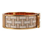 Hermes Clic Clac H GM Son du H Print Bangle Bracelet Beige White Gold Colored — view 6