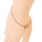 Hermes 750 Pink Gold Echappe Toggle Motif Chaine D'ancre Bracelet — view 6