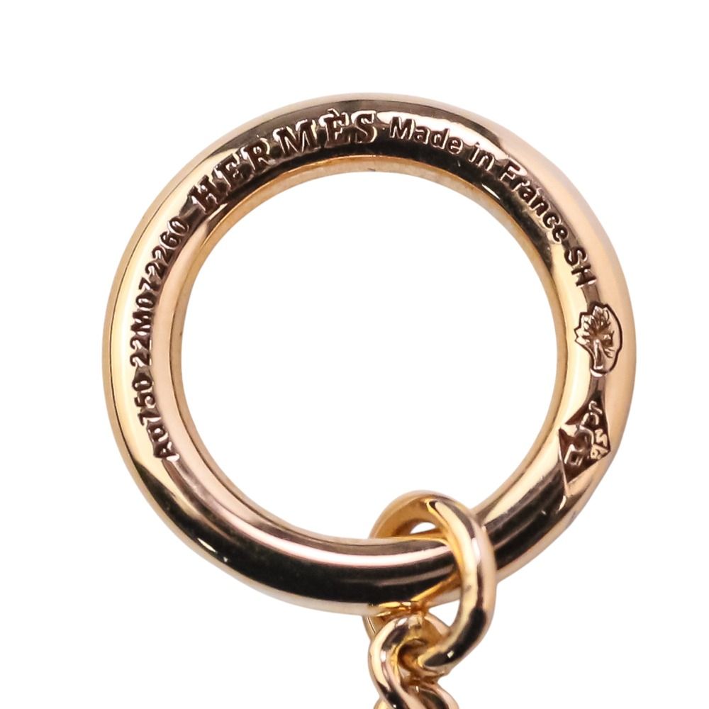 Hermes 750 Pink Gold Echappe Toggle Motif Chaine D'ancre Bracelet — view 5