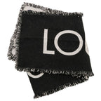 Louis Vuitton Echarpe Team Cashmere Wool Scarf Shawl Black — view 3