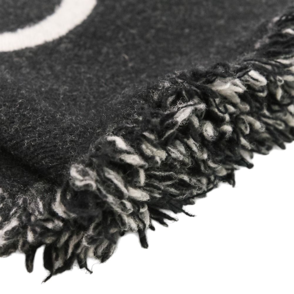 Louis Vuitton Echarpe Team Cashmere Wool Scarf Shawl Black — view 7
