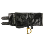 Dior Saddle Belt Leather Black