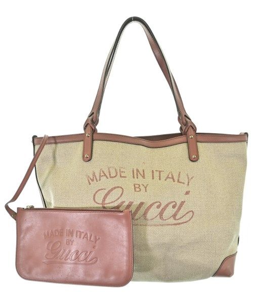 Gucci Craft Tote Bag Beige
