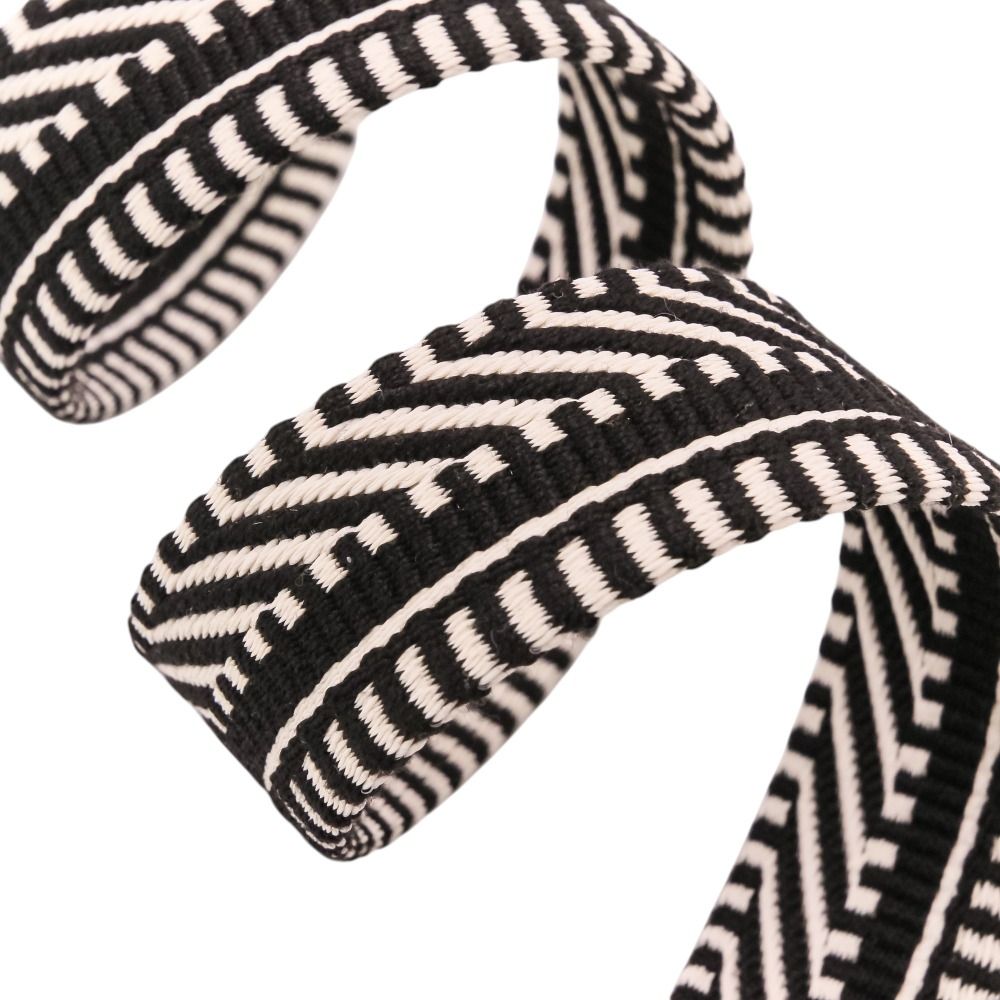 Hermes Bandouliere Sangle Kaval 25 Shoulder Strap Silver Toile Veau Black — view 3