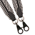 Hermes Bandouliere Sangle Kaval 25 Shoulder Strap Silver Toile Veau Black — view 4