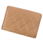 Chanel Classic Small Flap Quilted Caviar Leather Compact Wallet Beige — view 2