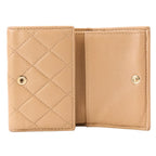 Chanel Classic Small Flap Quilted Caviar Leather Compact Wallet Beige — view 6