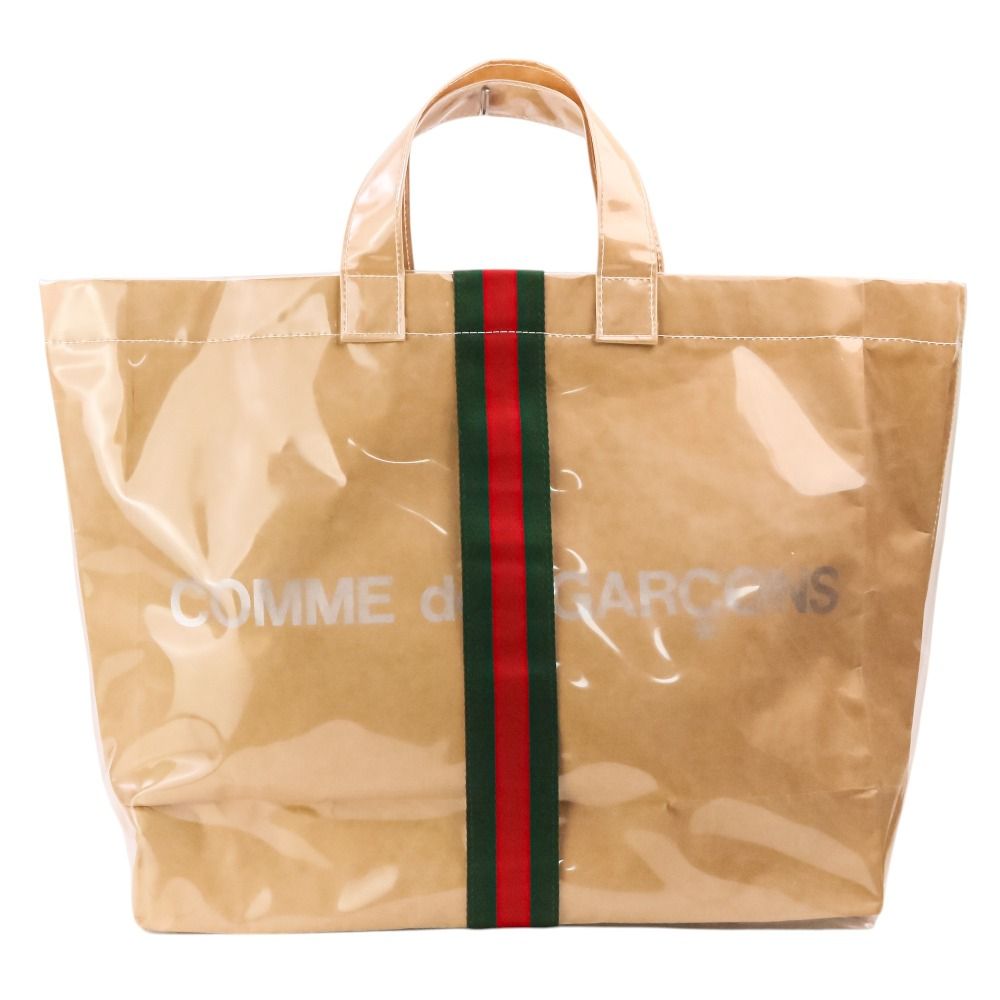 Gucci Comme Des Garcons Collaboration Happy Holidays Vinyl Tote Bag Sherry Line — view 3