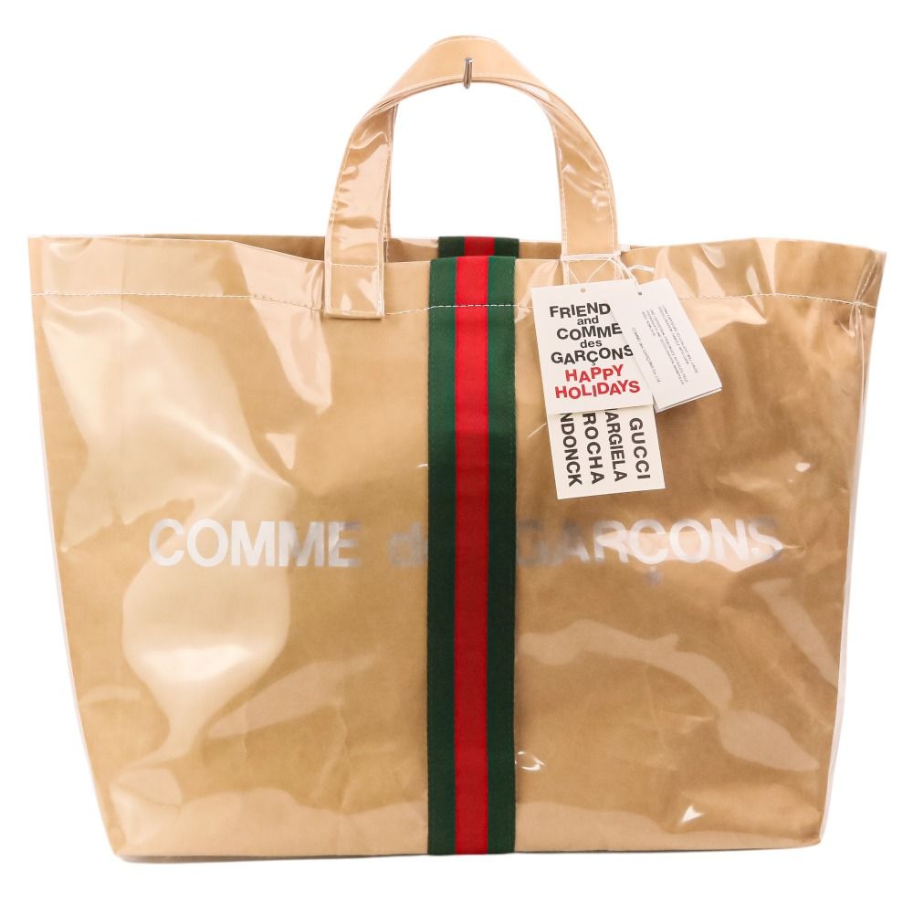 Gucci Comme Des Garcons Collaboration Happy Holidays Vinyl Tote Bag Sherry Line