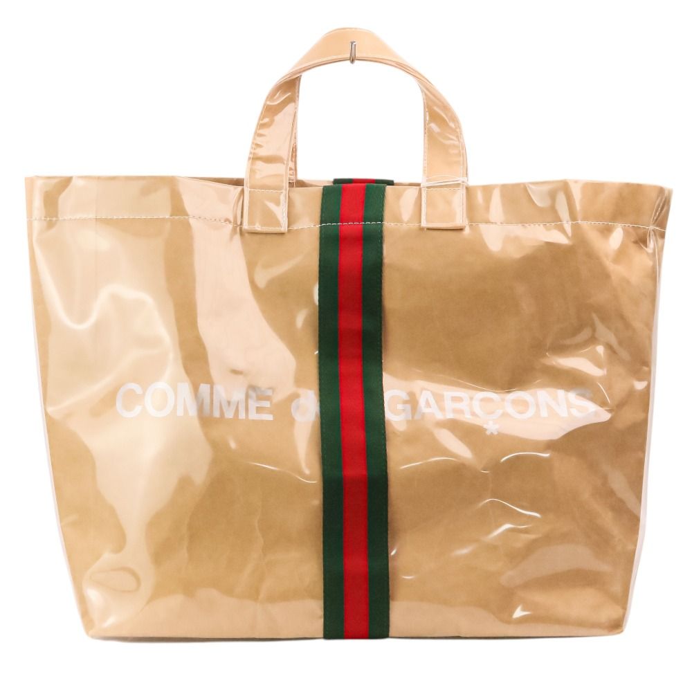 Gucci Comme Des Garcons Collaboration Happy Holidays Vinyl Tote Bag Sherry Line — view 2