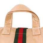 Gucci Comme Des Garcons Collaboration Happy Holidays Vinyl Tote Bag Sherry Line — view 6