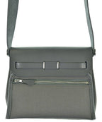 Hermes Herbag Zip 20 Mini Toile Hunter Ardoise Gray Silver Shoulder Bag — view 2